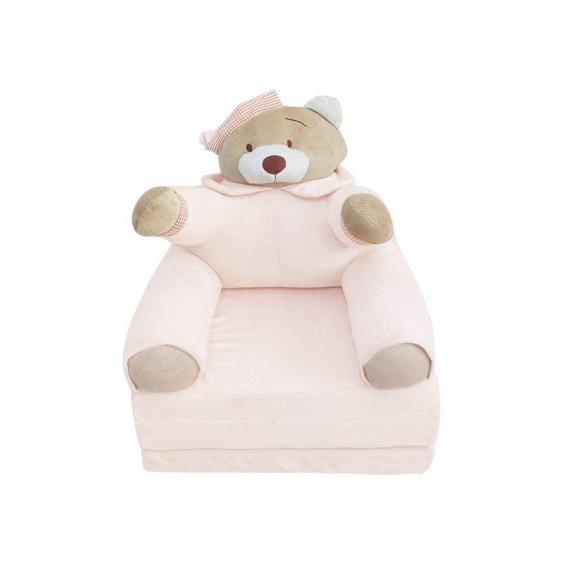 کاناپه کودک مدل تختخواب شو طرح خرس کرم شورفیت babybear
