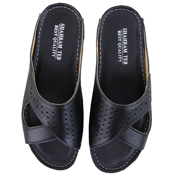 دمپایی زنانه شهرام طب مدل 1027 رنگ مشکی