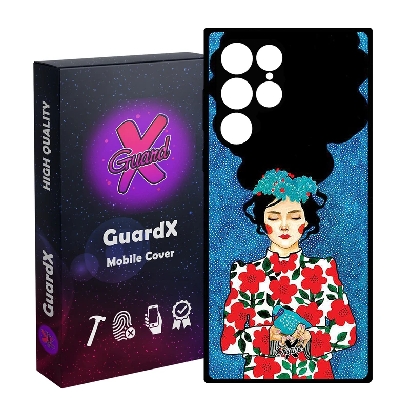 کاور گارد ایکس طرح Girl مدل Glass10137 مناسب برای گوشی موبایل سامسونگ Galaxy S23 Ultra