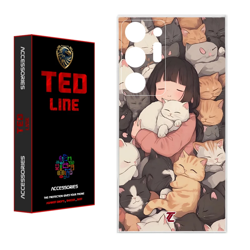 کاور تدلاین طرح گربه کد 1171 مناسب برای گوشی موبایل سامسونگ Galaxy Note 20 Ultra