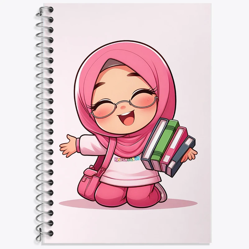 دفتر نت موسیقی 50 برگ خندالو طرح دخترانه باحجاب کد N4339