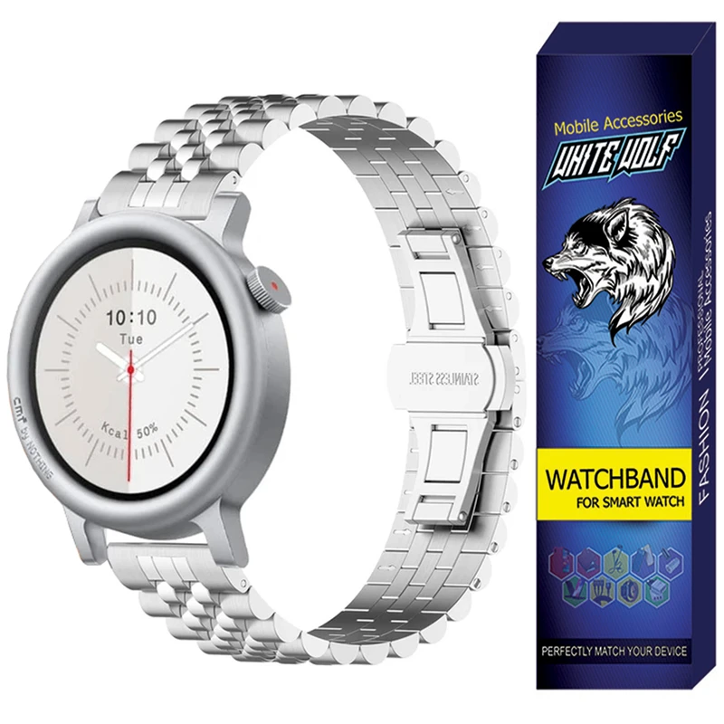 بند وایت ولف مدل WB-5Bead مناسب برای ساعت هوشمند  ناتینگ CMF Watch 3 Pro 22mm