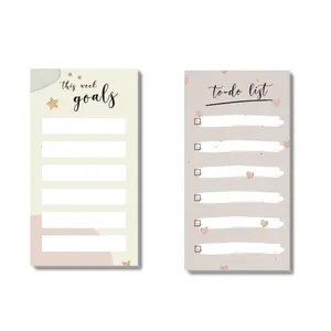 کاغذ یادداشت مدل اهداف هفته To Do List طرح قلب و ستاره مجموعه 2 عددی