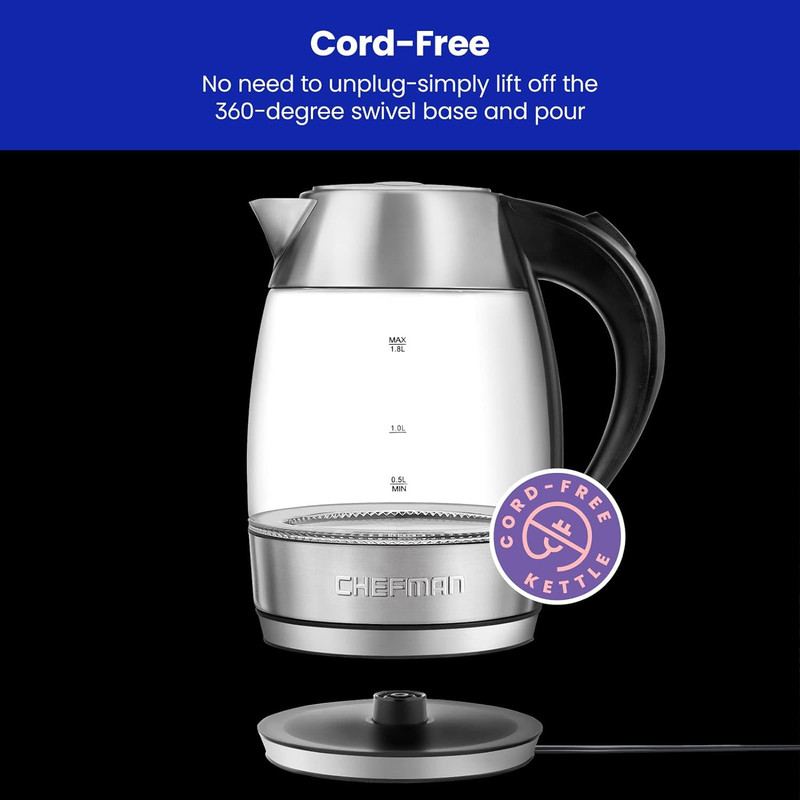 کتری برقی چفمن مدل Electric Glass Kettle-A1 کتری برقی چفمن مدل Electric Glass Kettle-A1