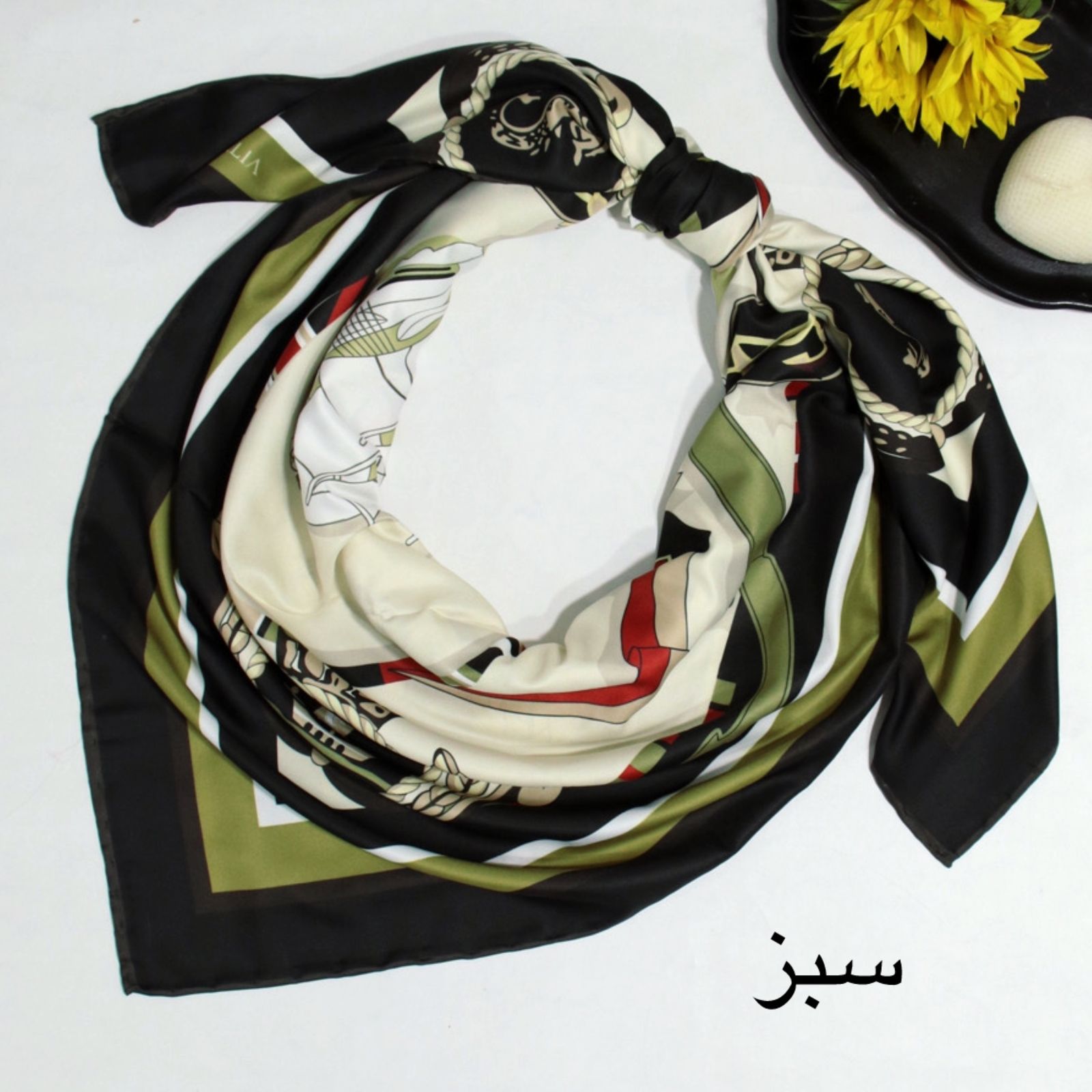 روسری زنانه آنالیا مدل ابریشم بهاری کد 9811 -  - 13