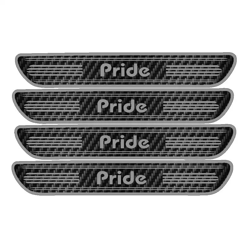 برچسب بدنه خودرو مهدیار مدل کربن کد sp139 مناسب برای پراید بسته 4 عددی