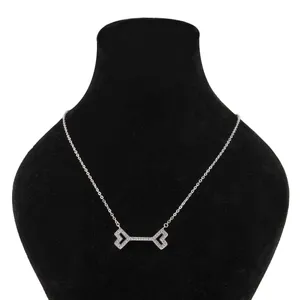 گردنبند نقره زنانه بازرگانی میلادی مدل فانتزی کد GAR_119