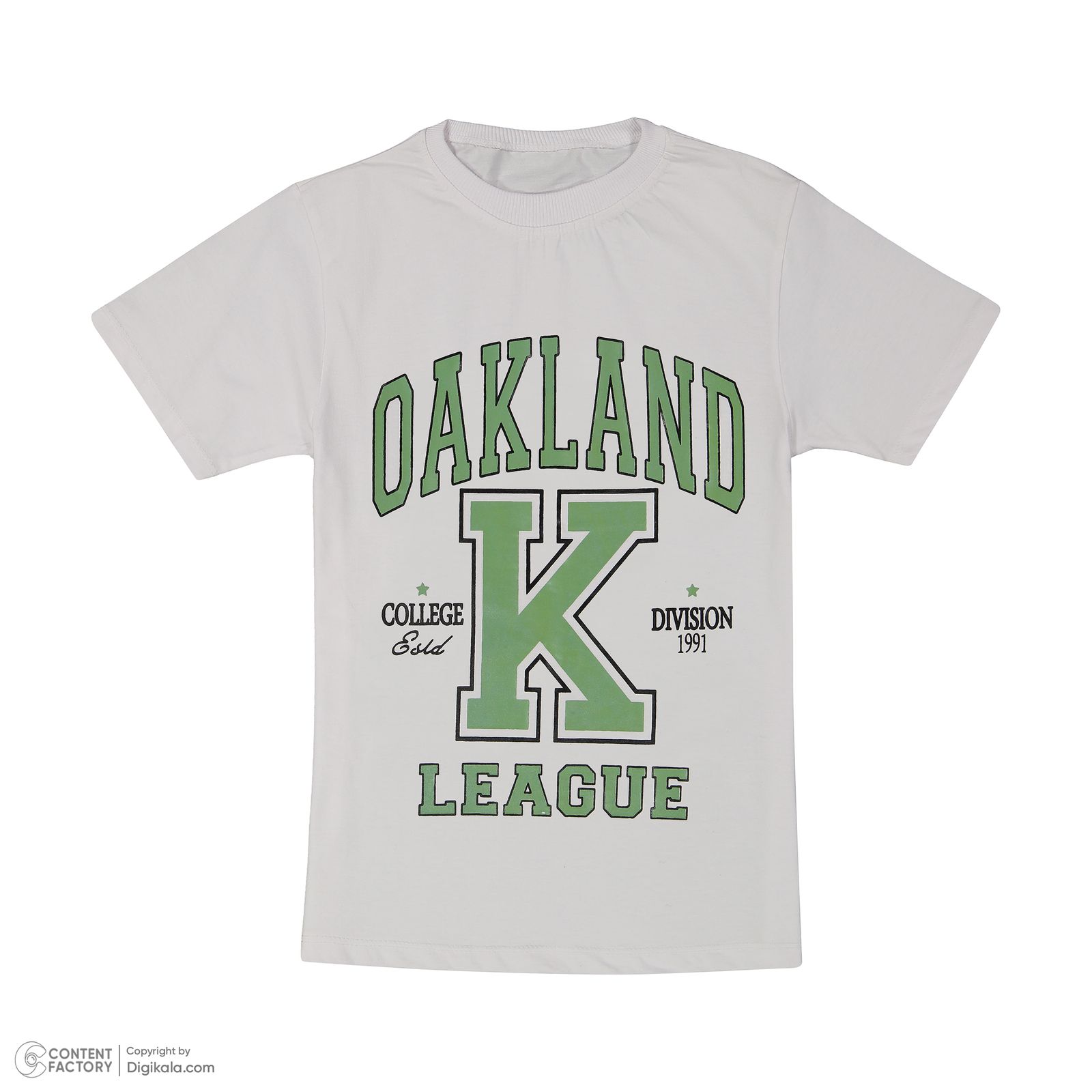 ست تی شرت آستین کوتاه و شلوارک بچگانه مدل oakland رنگ سفید -  - 5
