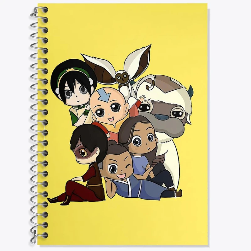 دفتر زبان 50 برگ خندالو مدل سه خط طرح انیمه آواتار Avatar کد 10061