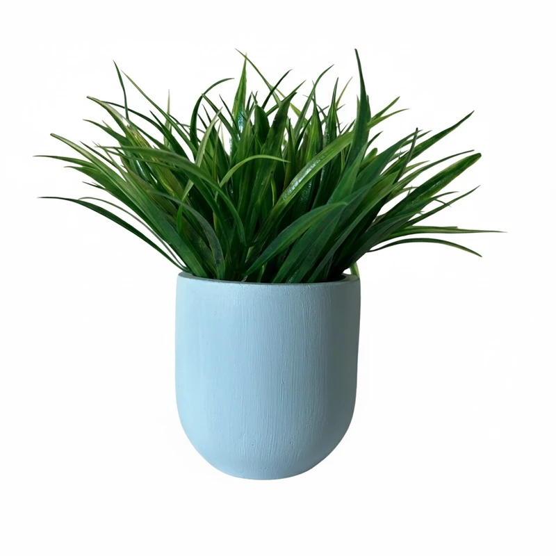 گلدان به همراه گل مصنوعی مدل استوانه رزماری کد 826