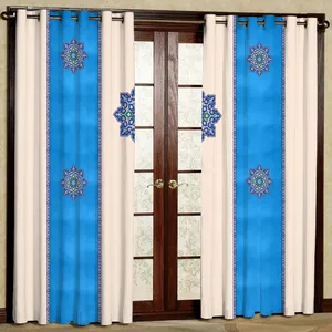 پرده مدل ستاره طرح دار هازان پانچی کد 4324 سایز 140x200 سانتی متر