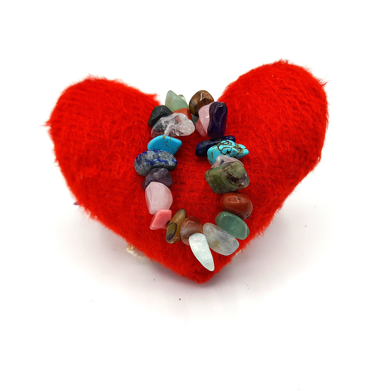 دستبند مدل هفت چاکرا سنگی کد 111