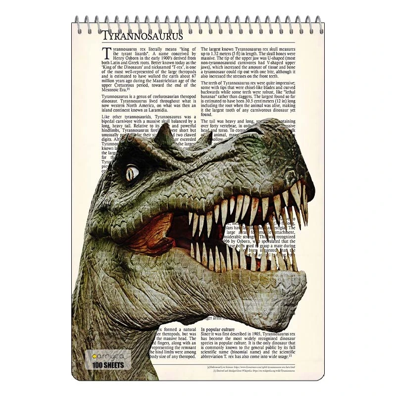 دفتر شطرنجی 100 برگ کارنیکا طرح روزنامه وینتج حیوانات Vintage Newspaper Animals کد 15596