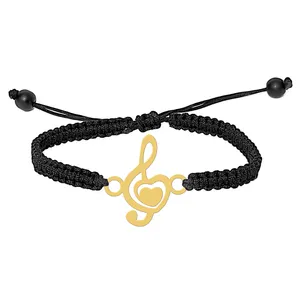 دستبند هایکا مدل قلب و نت موسیقی کد bdh5