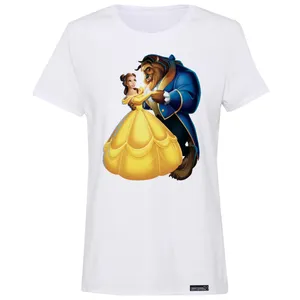 تی شرت آستین کوتاه زنانه 27 مدل Beauty and the Beast کد MH1413