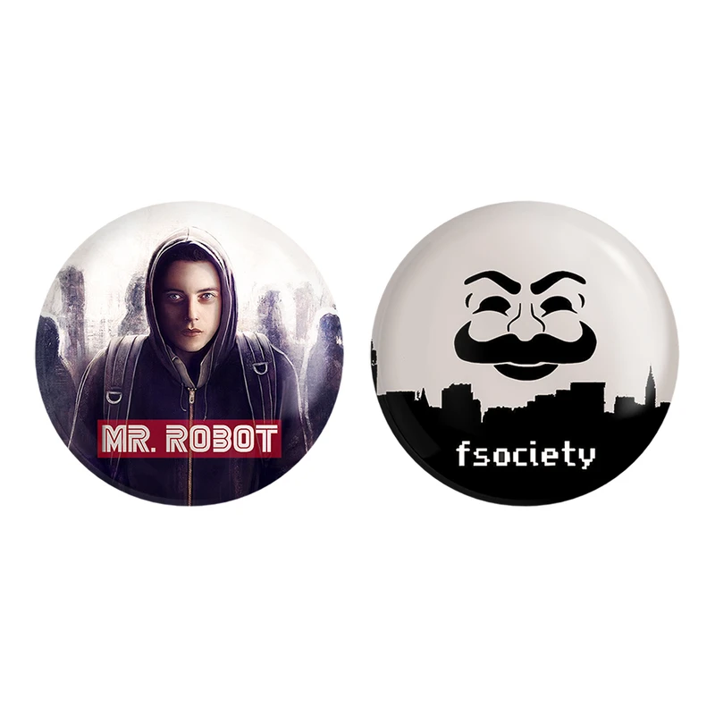 مگنت خندالو طرح الیوت الدرسون سریال آقای ربات Mr.Robot کد 1022910236 مجموعه 2 عددی