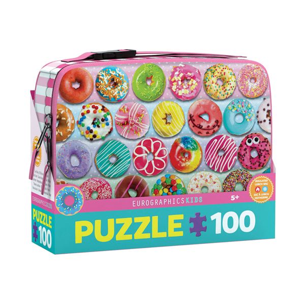 پازل 100 تکه یوروگرافیکس پازلز مدل 9100-5825 Delightful Donuts Lunch Bag