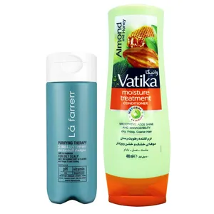 نرم کننده مو واتیکا مدل Almond and Honey حجم 400 میلی لیتر به همراه شامپو ضد شوره لافارر مدل Oily Scalp حجم 180میلی لیتر