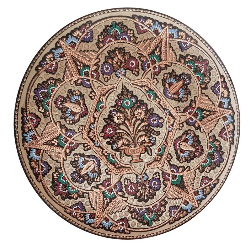 بشقاب میناکاری مسی مدل دیواری کد 115
