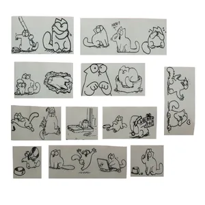 کاغذ چسب دار مدل اسکرپ بوک طرح گربه بسته 22 عددی