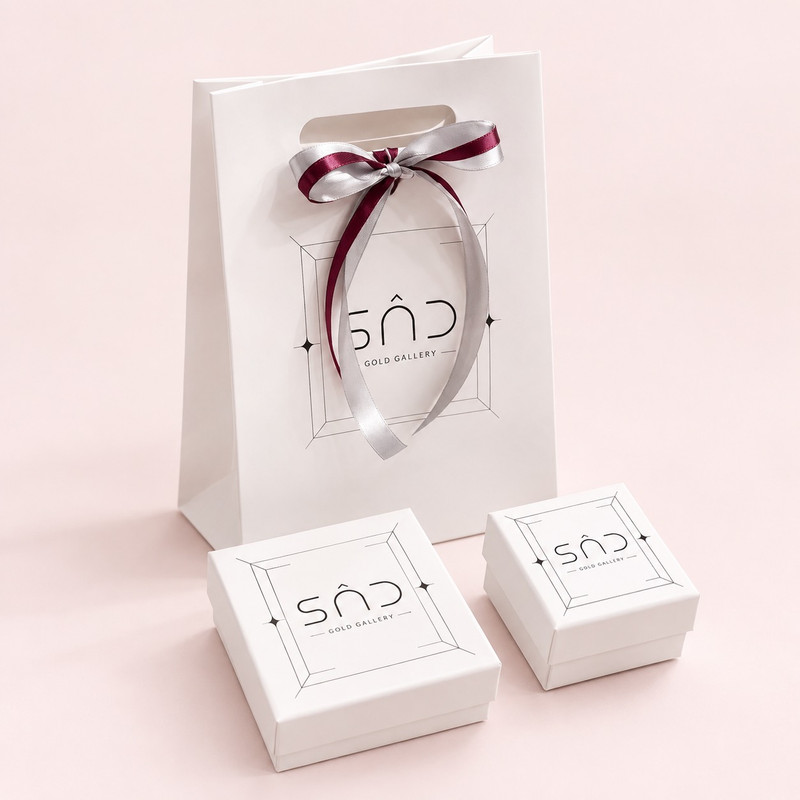 گوشواره حلقه‌ای طلا 18 عیار زنانه ساد گالری مدل رینگ ساده - 5