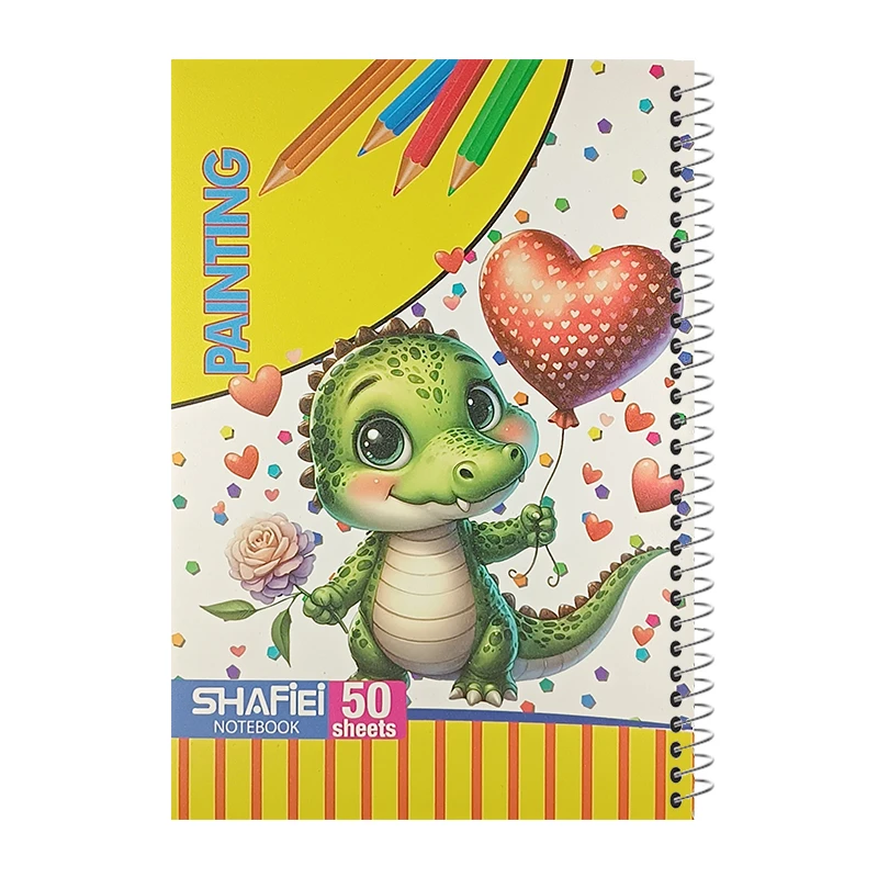 دفتر نقاشی 50 برگ شفیعی مدل بیبی کوروکودیل کد MGH