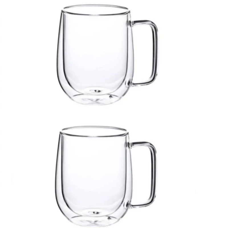 لیوان مدل دوجداره دسته دار کد 250 بسته 2 عددی