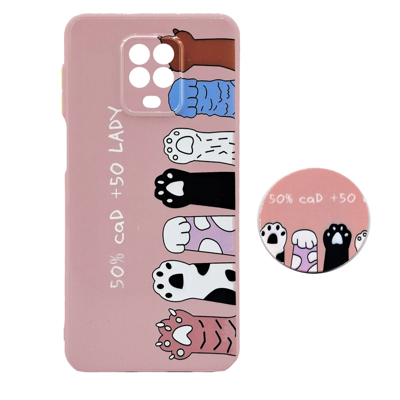 کاور مدل 6HANDCAT uv مناسب برای گوشی موبایل شیائومی Redmi Note 9S / Note 9 Pro / Note 9 Pro Max به همراه پاپ سوکت