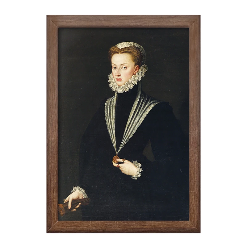 تابلو خندالو طرح پرتره جوانا از اتریش اثر سوفونیسبا آنگویسولا کد F12251