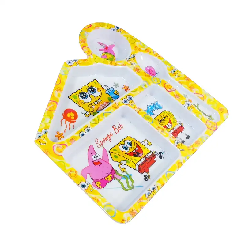 سرویس غذا خوری 3 پارچه کودک طرح باب اسفنجی کد bob333
