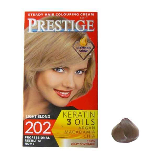 کیت رنگ مو پرستیژ شماره 202 حجم 50 میلی لیتر رنگ بلوند روشن