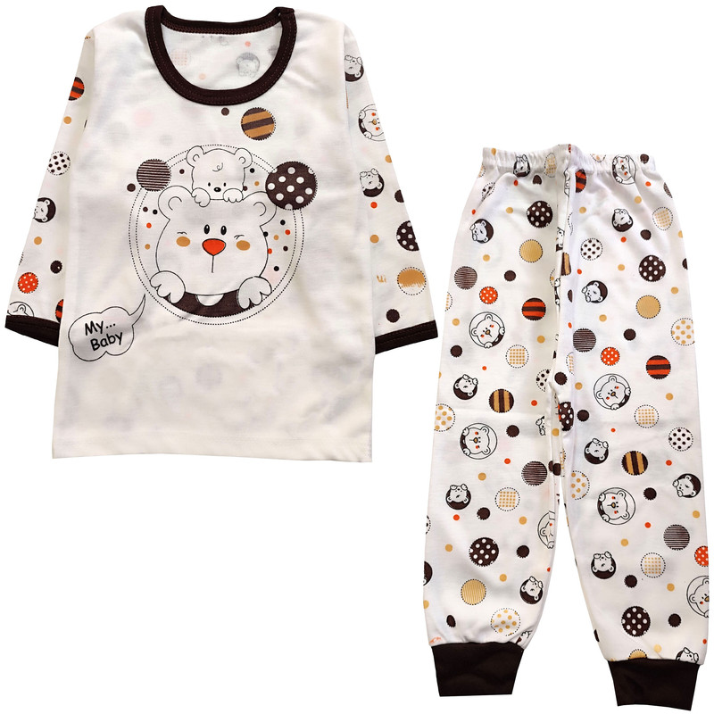ست تی شرت و شلوار نوزادی مدل خرس کد 3843