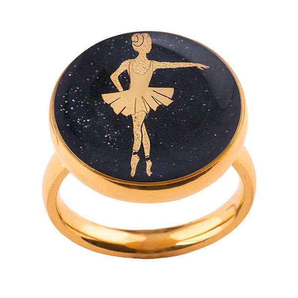 انگشتر زنانه زرسام مدل بالرین انگشتر زنانه زرسام مدل بالرین