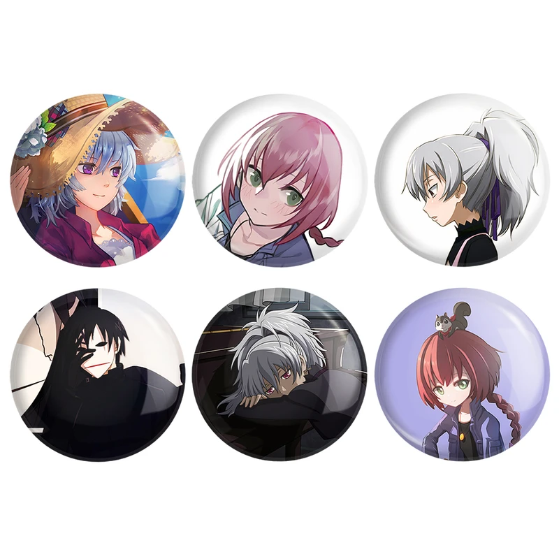 مگنت خندالو طرح انیمه تاریک تر از سیاهی Darker than black کد 1382B مجموعه 6 عددی