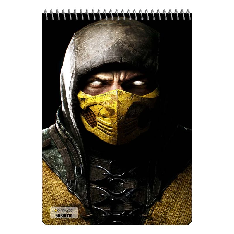 دفتر نقاشی 50 برگ سیمی کارنیکا طرح مورتال کامبت Mortal Kombat کد 22517