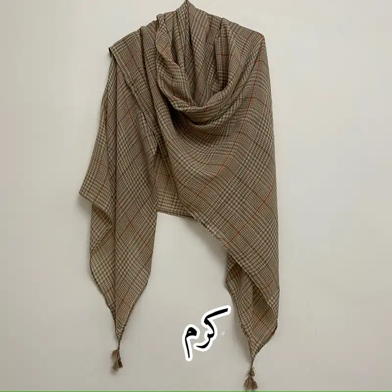 روسری زنانه مدل نخی منگوله دار  بهاره اورجینال کد 12