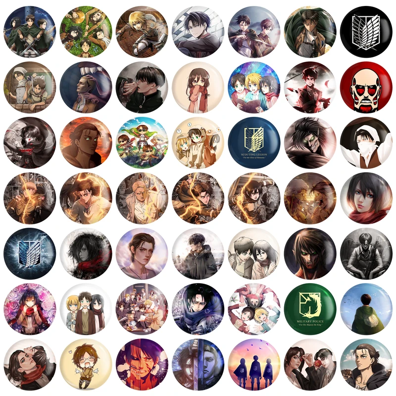 مگنت خندالو طرح انیمه اتک آن تایتان کد 34 بسته 50 عددی