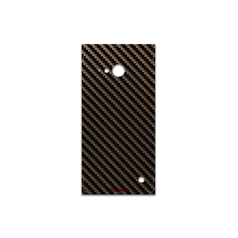 برچسب پوششی ماهوت مدل Glossy-Brown-Fiber مناسب برای گوشی موبایل نوکیا Lumia 730