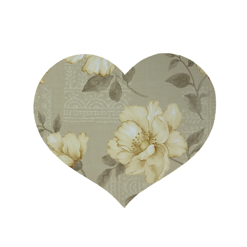 پادری مدل قلب طرح گل کد 5884 سایز 90x90 سانتی متر 