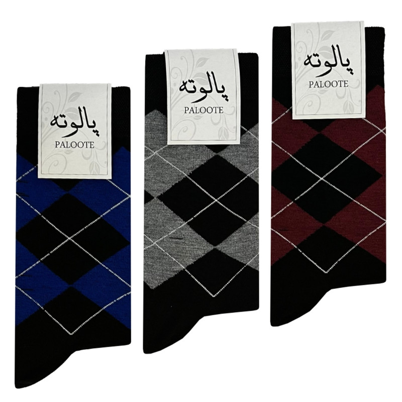 جوراب مردانه پالوته مدل PLT-E3 مجموعه 3 عددی