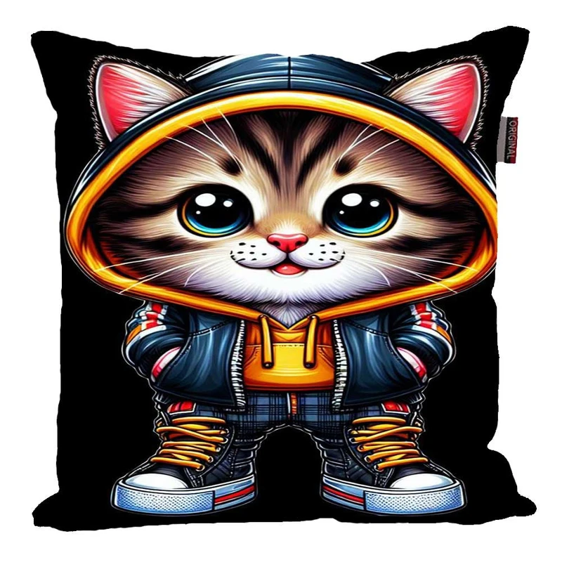 کوسن پاد آفرین مدل گربه کیوت بامزه کد p243