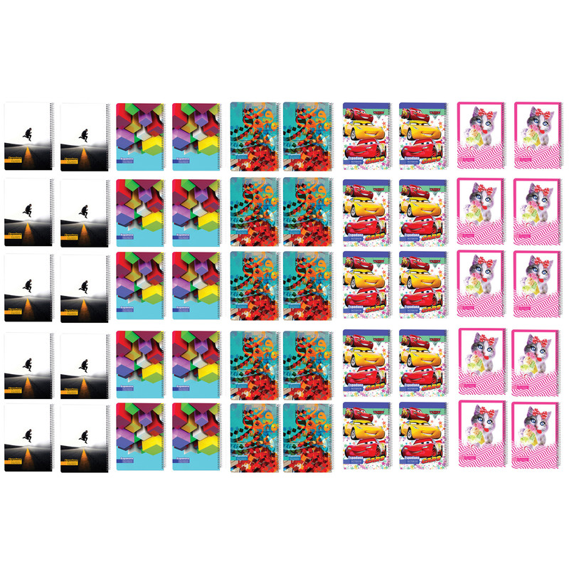 دفتر مشق 50 برگ اسپادانا مدل p01 مجموعه 50 عددی