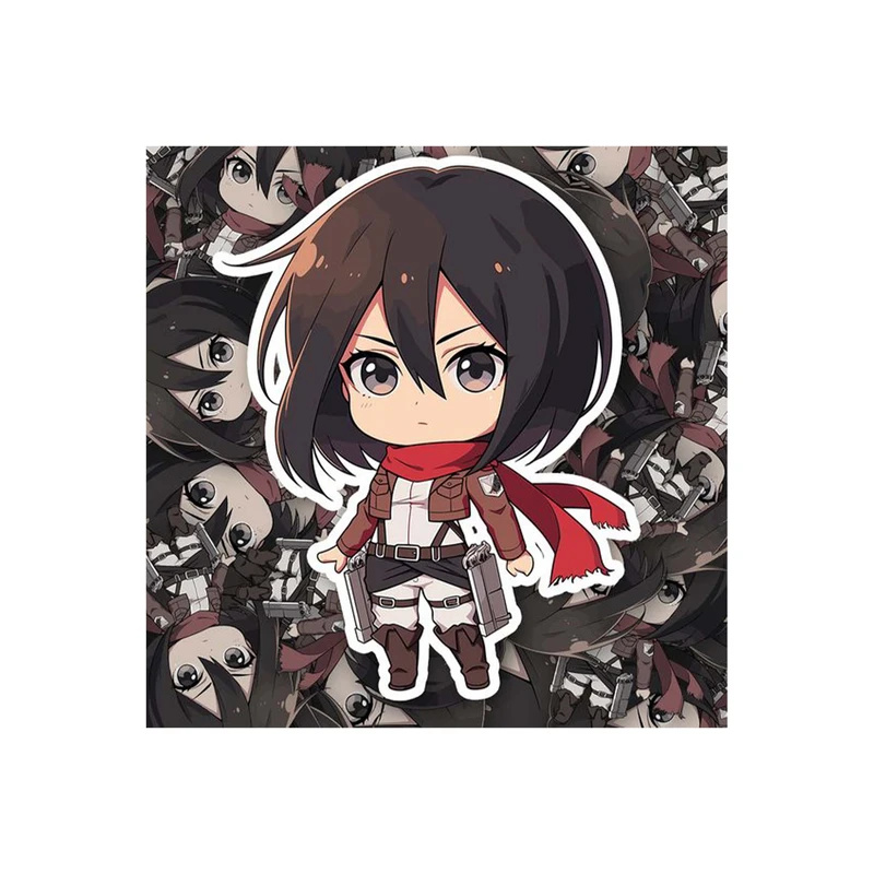 استیکر لپ تاپ و موبایل مدل انیمه طرح حمله به تایتان میکاسا آکرمن Attack on Titan Mikasa Ackerman کد 4623