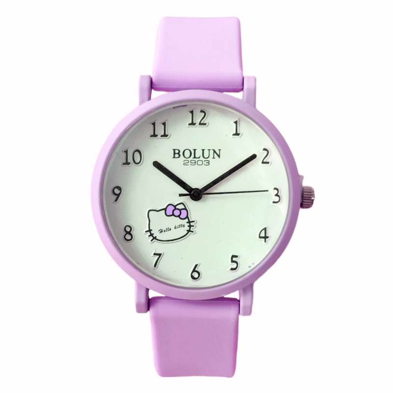 ساعت مچی عقربه ای بچگانه بولون مدل هلو کیتی بند پیو ضد آلرژی کد 4