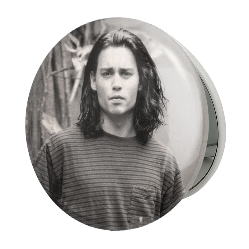 آینه جیبی خندالو طرح جانی دپ Johnny Depp مدل تاشو کد 3303 