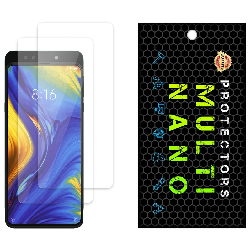 محافظ صفحه نمایش شفاف مولتی نانو مدل X-S2N مناسب برای گوشی موبایل شیائومی Mi Mix 3 بسته دو عددی
