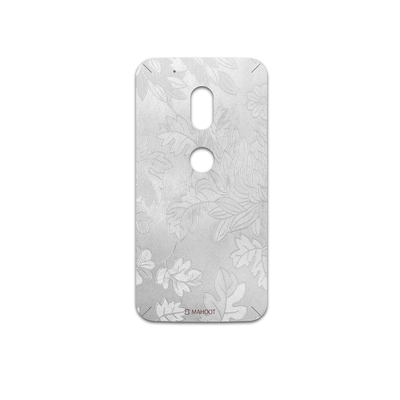 برچسب پوششی ماهوت مدل Silver-Wildflower مناسب برای گوشی موبایل موتورولا Moto G4 Play