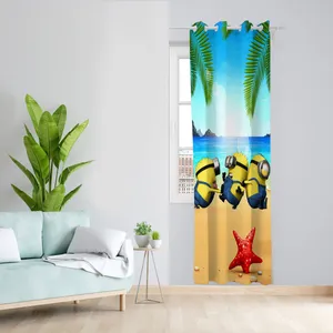  پرده مدل مینیون ها مخمل پانچی کد 4526 دسایز 140x200 سانتی متر