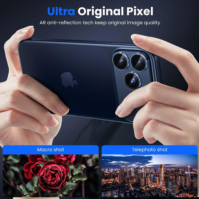محافظ لنز دوربین فلزی مسیر مدل Total Shielld مناسب برای گوشی موبایل اپل iPhone 17 Pro Max