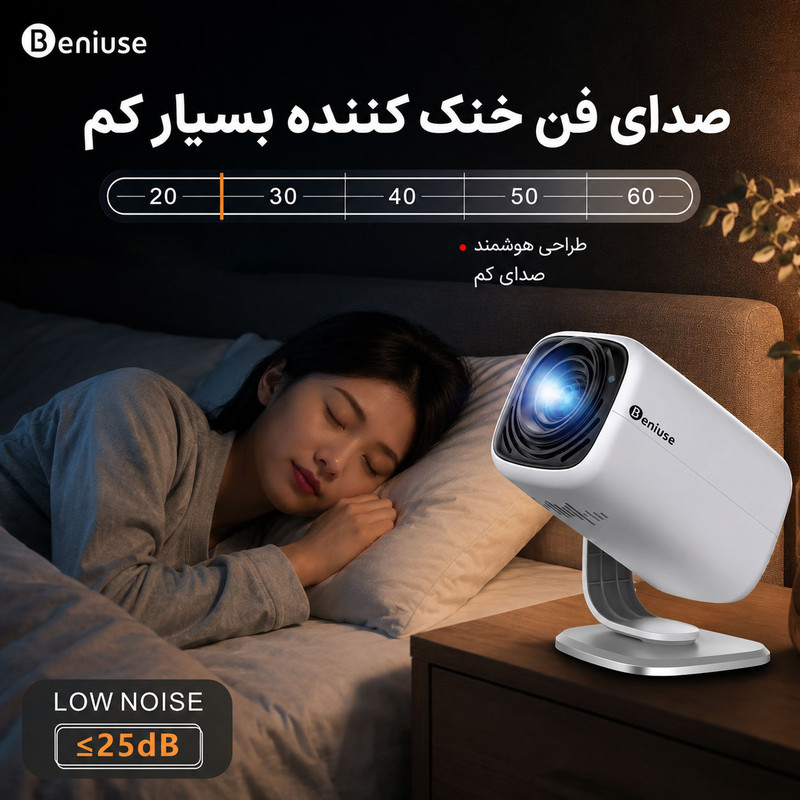 ویدئو پروژکتور بنیوس مدل BE-VP17 با رزولوشن 1920x720|HD